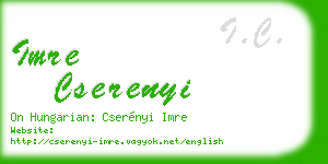 imre cserenyi business card